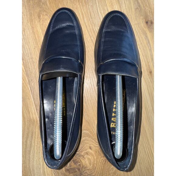 Vintage BALLY in SWITZERLAND Dark Blue Loma Slip-on Classic Loafers - size 8.5 main image 4